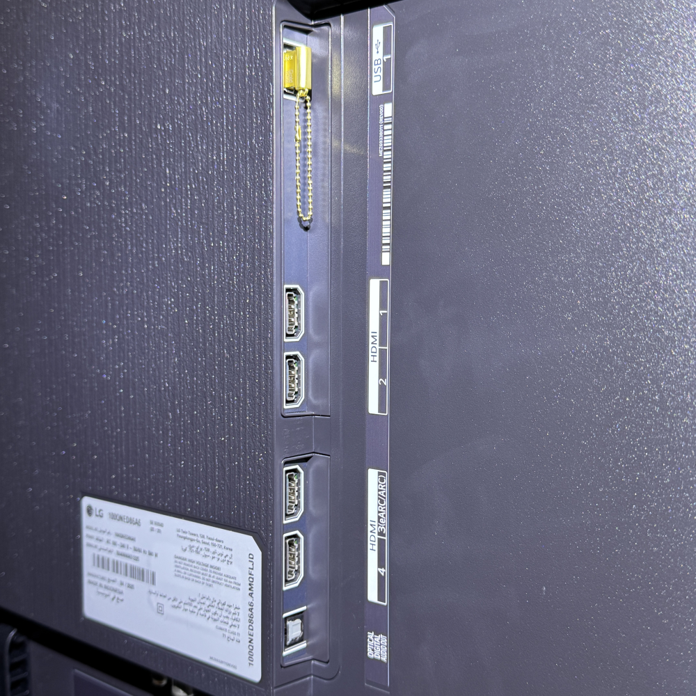 پورت‌های ورودی و خروجی تلویزیون ال جی QNED86 QNED Evo MiniLED