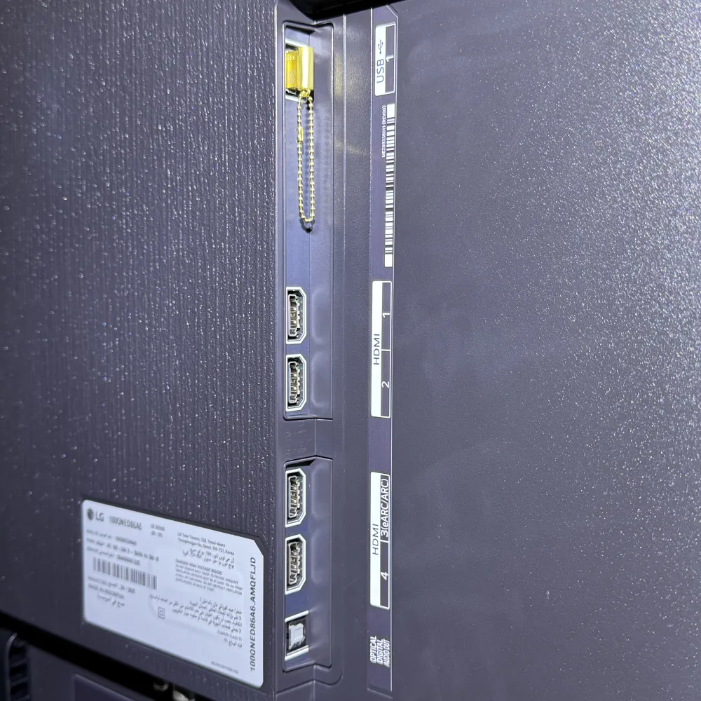 پورت‌های ورودی و خروجی تلویزیون ال جی QNED86 QNED Evo MiniLED