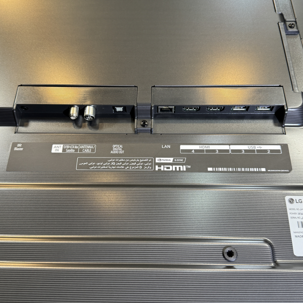پورت‌های ورودی و خروجی تلویزیون OLED ال‌ جی G5 2025