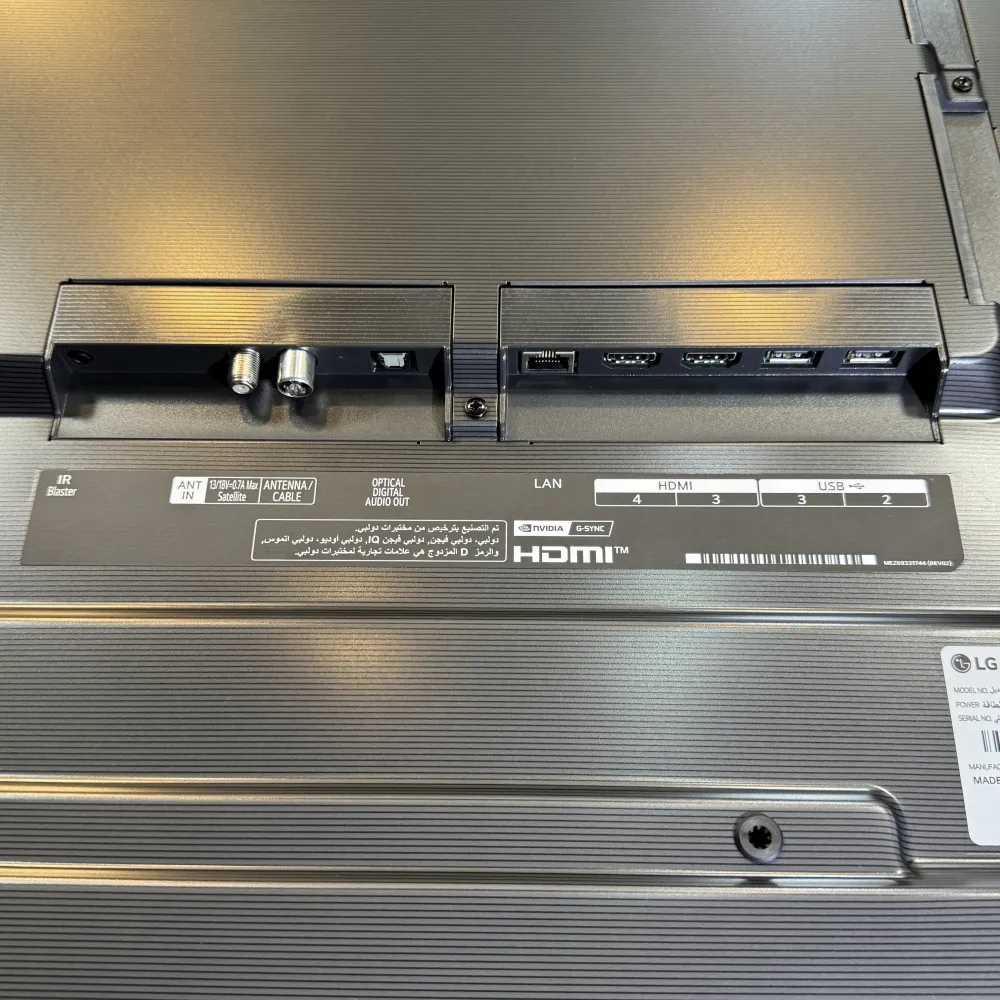 پورت‌های ورودی و خروجی تلویزیون OLED ال‌ جی G5 2025