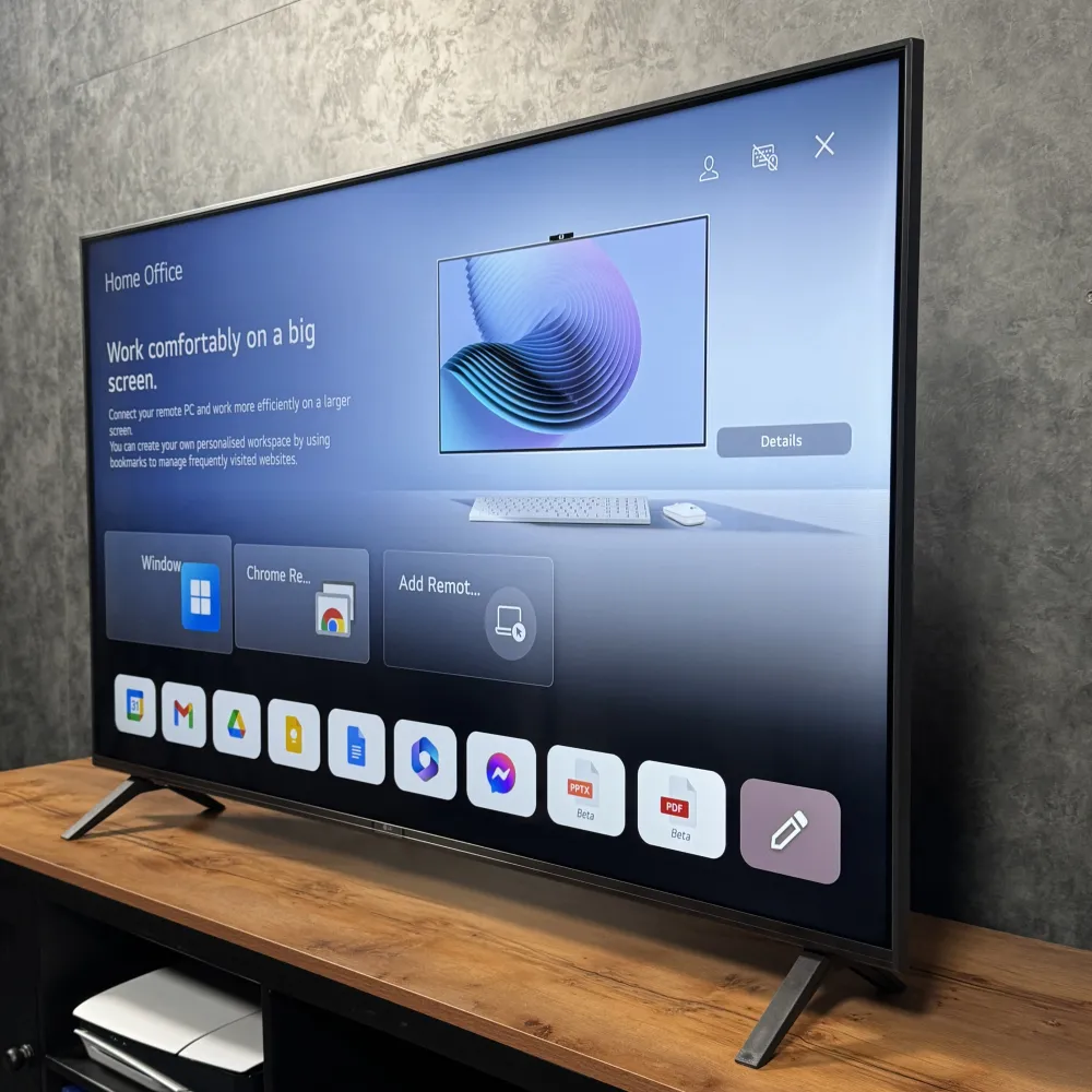 نمای کناری تلویزیون ال ای دی 4K ال جی مدل UA8500 