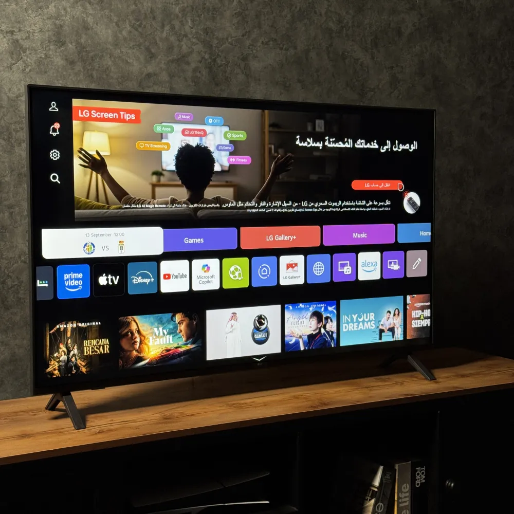 نمای کلی تلویزیون ال جی UA8500 با سیستم عامل WebOS 10