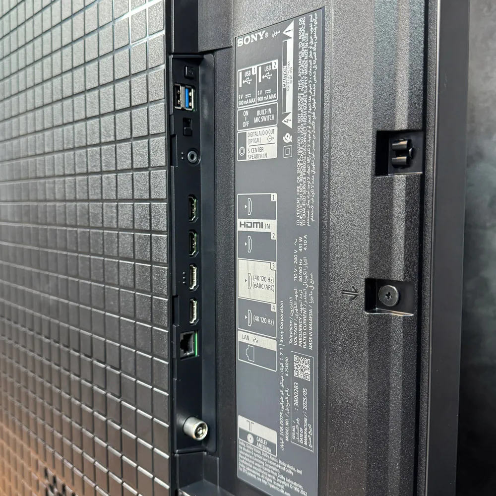 پورت‌های ورودی و خروجی تلویزیون سونی BRAVIA 9