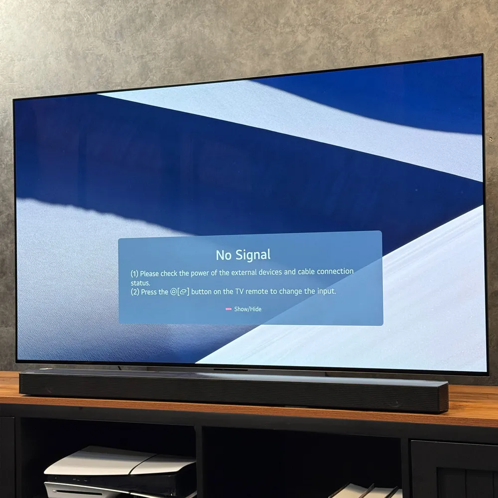 حالت قرارگیری ساندبار زیر تلویزیون ال جی C5 2025