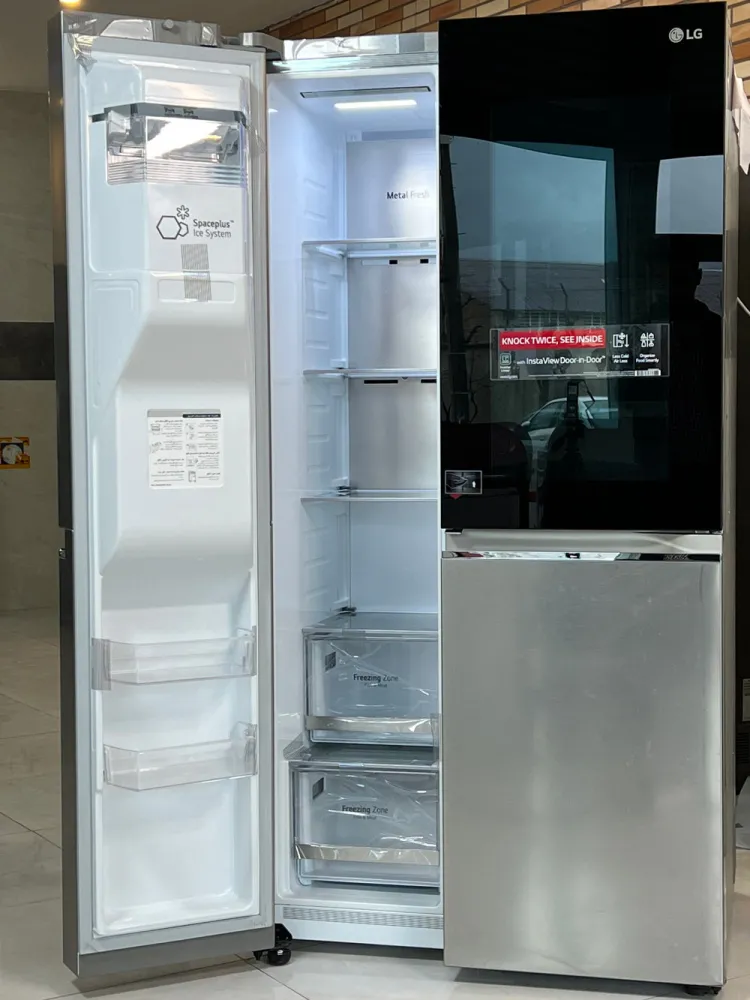 بخش فریزر یخچال ساید بای ساید ال جی X287 محصول 2022 با قابلیت اینستاویو