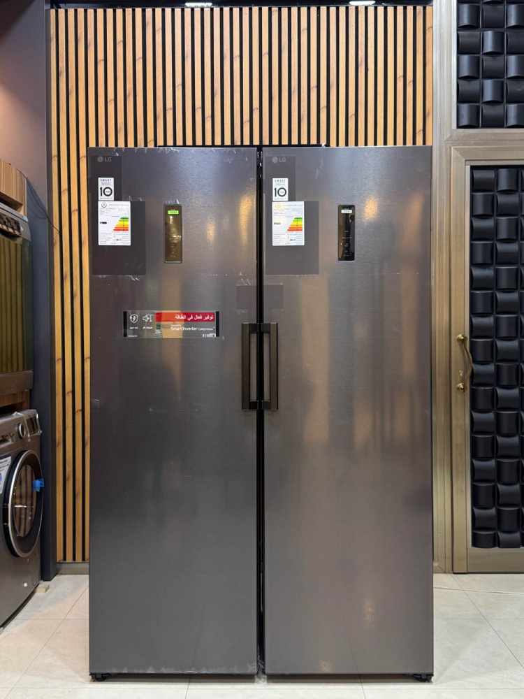 نمای کلی یخچال فریزر دوقلوی ال جی GC-B514EAFM و GC-B511EADM رنگ دودی