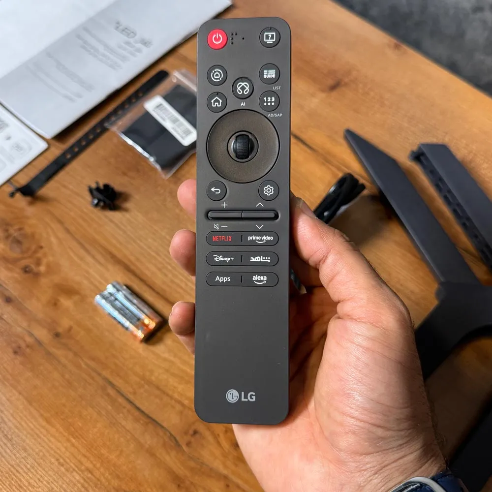 ریموت کنترل جادویی و بلوتوثی ال‌ جی مدل MR25GA برای تلویزیون QNED82