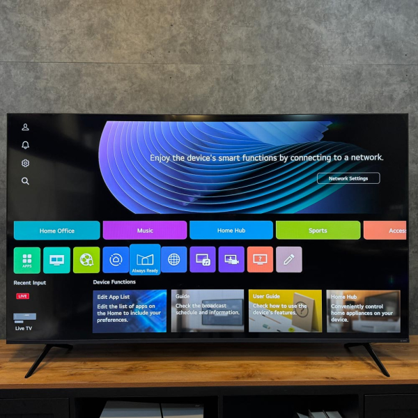 صفحه اصلی و برنامه‌های تلویزیون ال جی QNED91A با سیستم عامل webOS 10