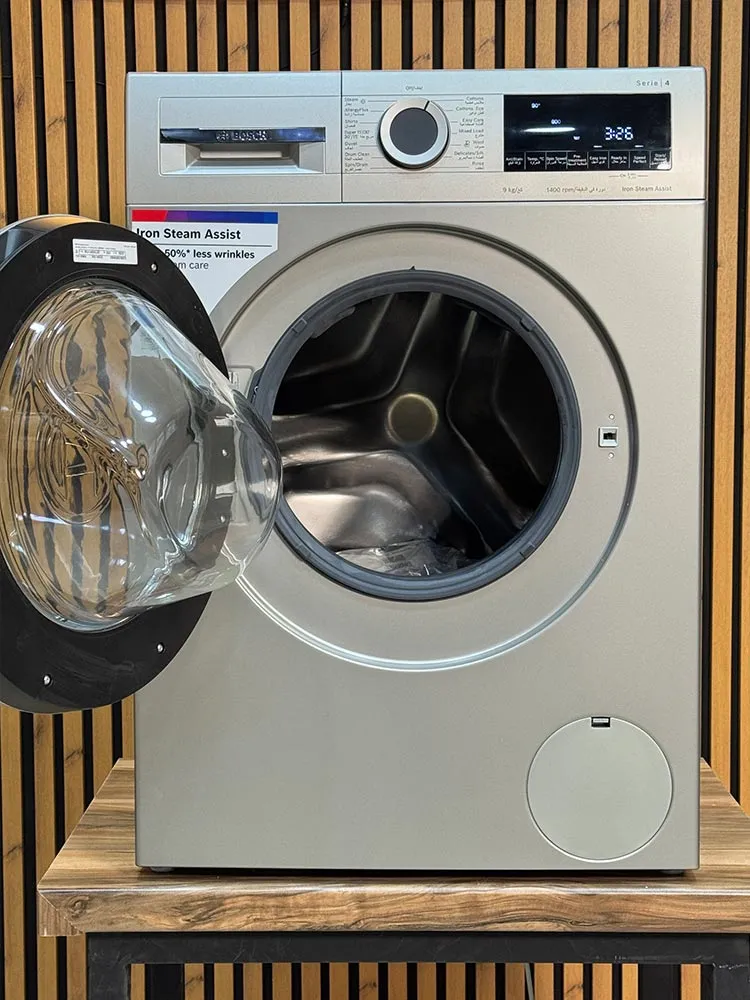 طراحی ماشین لباسشویی بوش WGA1440XGC سری 4 نقره‌ای