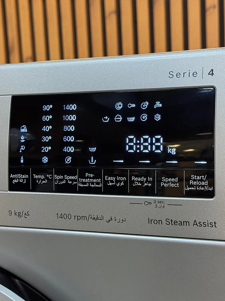 کنترل پنل سگمنتی لمسی ماشین لباسشویی بوش WGA1440XGC