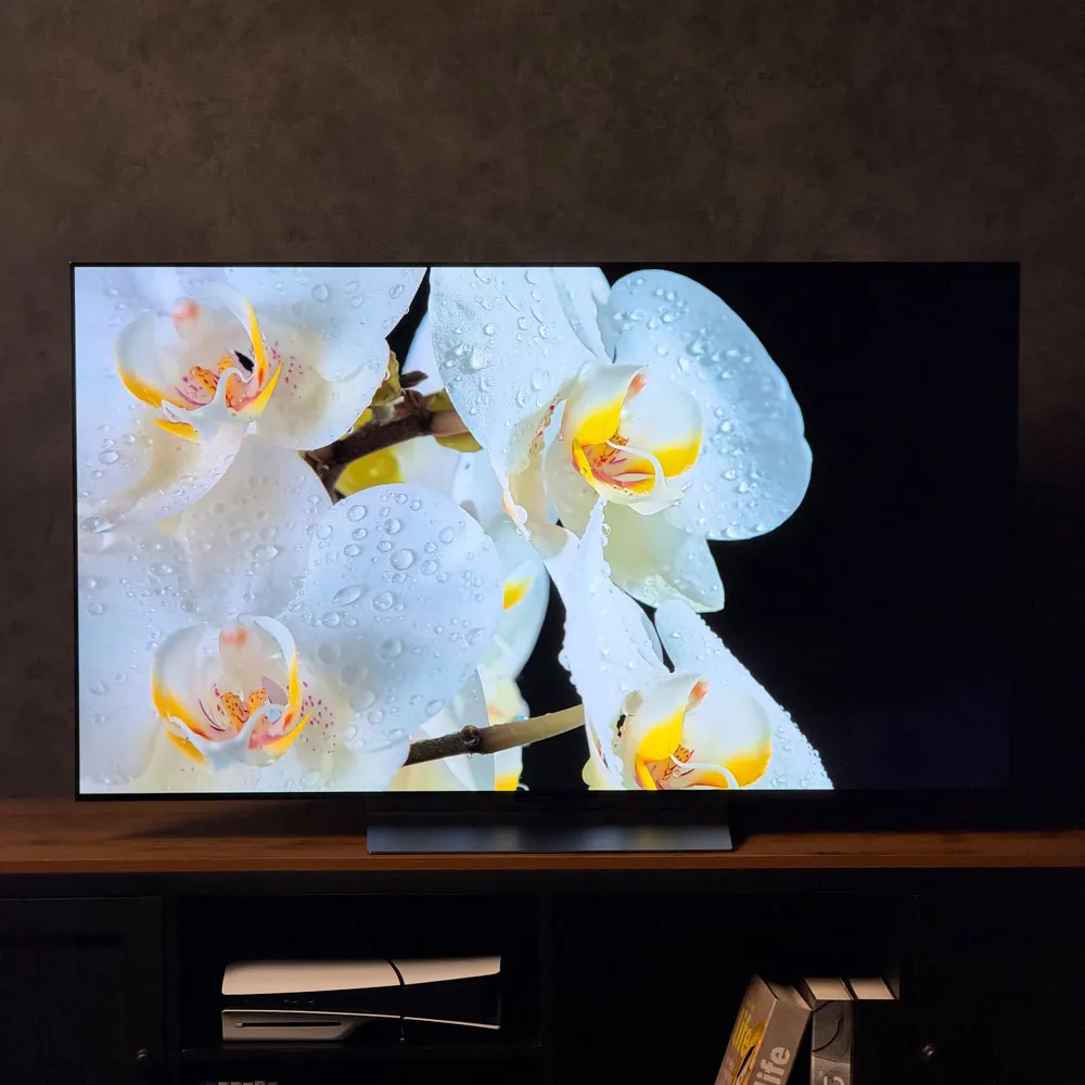 نمایش رنگ مشکی در صفحه‌ نمایش OLED Evo تلویزیون ال جی C6
