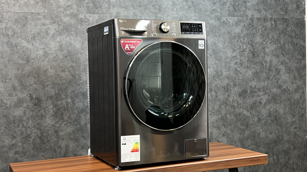 نمای جانبی لباسشویی ال جی WDV9142BRP