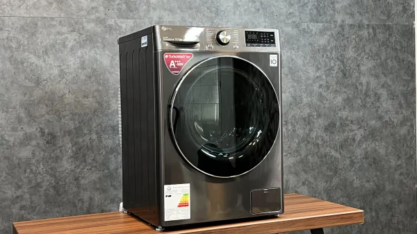 نمای جانبی لباسشویی ال جی WDV9142BRP