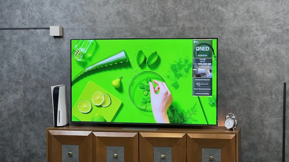 نمای کلی تلویزیون ال جی QNED81