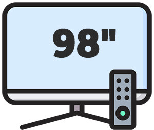 تلویزیون 98 اینچ و بزرگتر